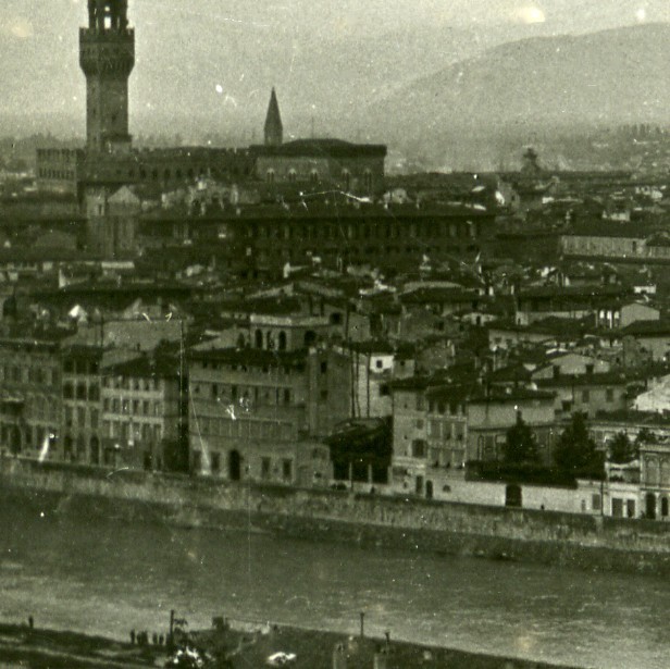 Italy Firenze Panorama from Viale dei Colli old Posssemiers Stereo Photo 1908