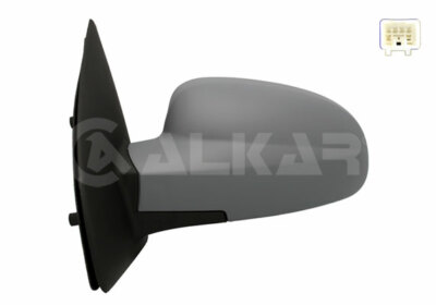 Alkar 6164167 Rétroviseur Complet Mécanique Plan - Compatible Renault Twingo