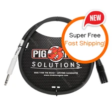Pig Hog PX4T3 Solutions XLR Male to 1/4" TRS Male Patch Cable 3-ft - NEW