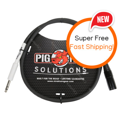 Pig Hog PX4T3 Solutions XLR Male to 1/4'' TRS Male Patch Cable 3-ft - NEW