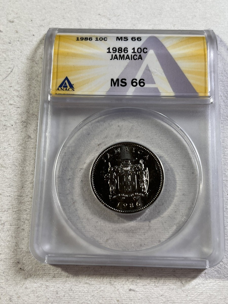 1986 Jamaica 10 Cents Coin Graded MS 66 by ANACS | eBay