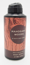  1 Bath  Body Works Men's Collection MAHOGANY WOODS Body Spray 3.7oz New