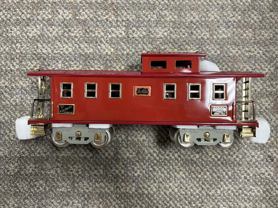 + MTH Flyer Standard Gauge Tinplate Red 4021 Caboose LNIB 10-1152 *H - Image 3 of 4