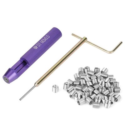 50pcs Thread Repair Installation Kit Stainless Steel Helicoil Type Set M3 x 2D