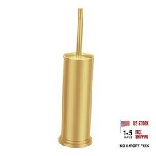 Gold Toilet Brush and Holder Set,304 Stainless Steel Toilet Brush Brushed Brass