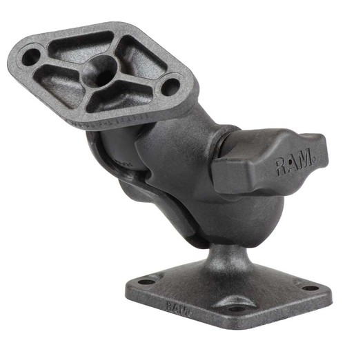RAM Drill-Down Short Arm 1" Ball Mount with Square & Diamond AMPS Bases - Picture 2 of 2