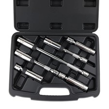6pcs 3/8" Drive Magnetic Swivel Spark Plug Socket Set, Include 9/16”,...