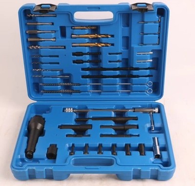 40 Pcs Damaged Glow Plug Removal Remover Thread Repair Hand Tools Set Kit