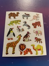 Sticker ab 90er für Stickeralbum Stickerheft Mini Kleine Tiere Glitzer 