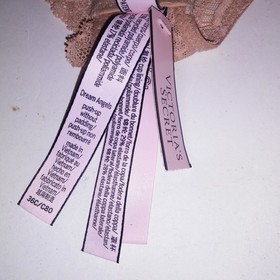 Victoria Secret Bra Set 36C Push Up Without Padding Medium Panty Beige Solid New