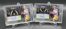 2020 Panini Select Joe Burrow LSU Full Championship Patch Rookie Card Auto SETx2