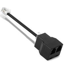 Line Splitter for Landline 1 in 2 Out, Telephone Adapter 2 Way, RJ11 6P4C Cab...