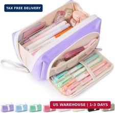 Big Capacity Pencil Case, Extra Large Pencil Pouch with Zipper Pocket