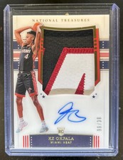 2019-20 National Treasures KZ Okpala Rookie Patch Auto Stars Stripes FOTL #08/30