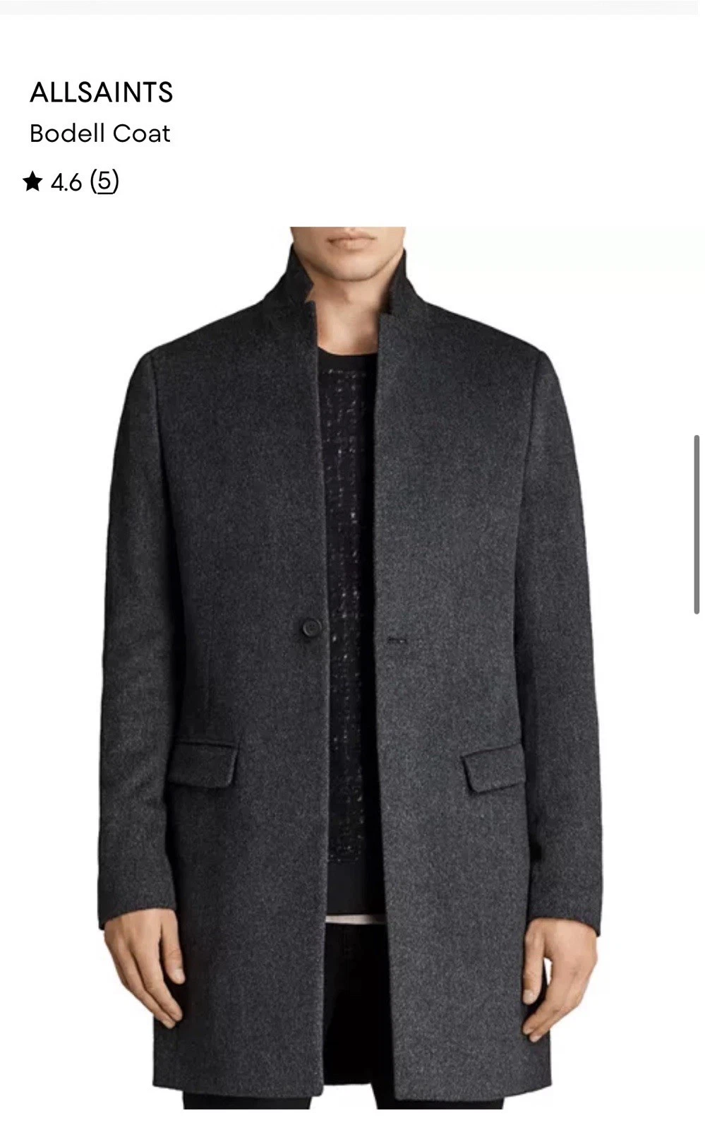 ALLSAINTS Bodell Coat Men’s Large - product detail image 1