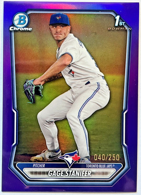 🔥2026 Bowman Chrome Prospects Purple Refractor /250 #BCP-37 Gage Stanifer🔥
