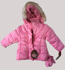 Hawke  Co Pink Fleece lining, Pink Faux fur Girls Size 12M