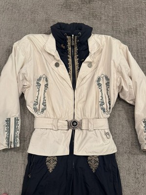 Vintage Bogner Western Embroidered Ski Suit Women s Size Med