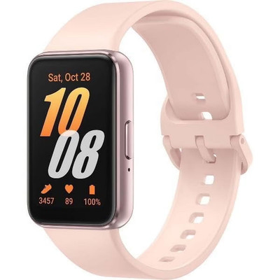 Samsung Galaxy FIT 3 1.6'' AMOLED Display Pink Aluminum Case with Pink Band Watch