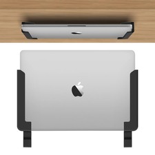 Under Desk Wall Laptop Mount Holder For MacBook Surface Tablet Cable Clip Black