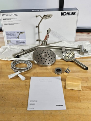 #ad #ad Kohler Hydrorail 3 In 1 Shower System Brushed Nickel Showerhead amp; Column Kit $79.99
