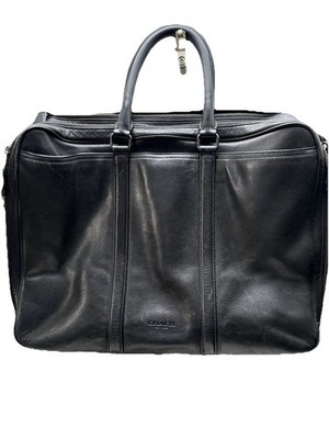 $495 Coach Metropolitan Double Zip Business Case Briefcase Black