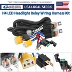 H4 Relay Harness H6054 LED Headlight Wiring Harness Kit For Toyota Tacoma Pickup