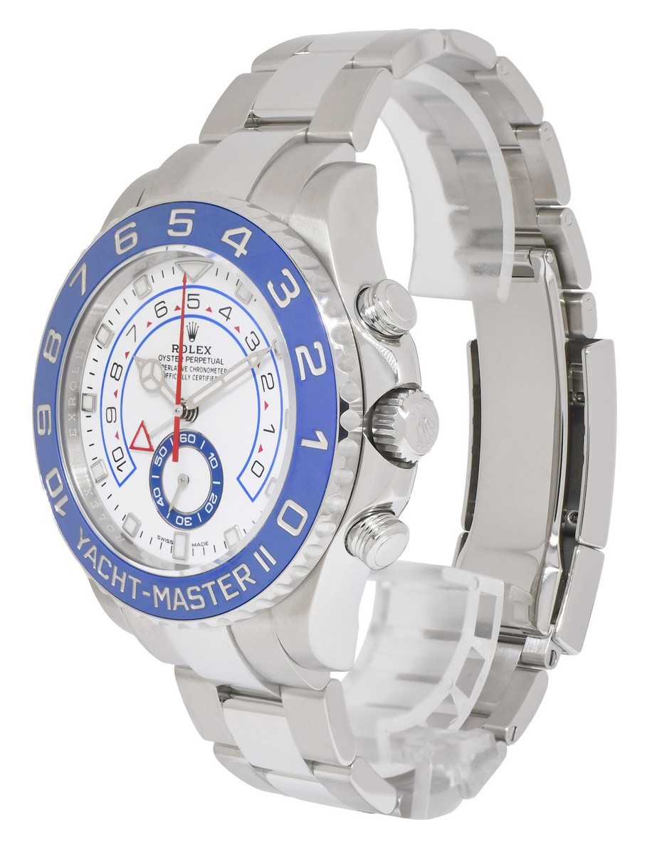 Rolex Yacht-Master II Steel Blue Ceramic Bezel 44mm Watch +Papers