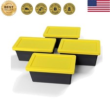 Mini Storage Totes with Lids 3.42"x2"x1.33" Stackable Small Plastic Bins fo...
