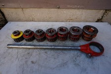 Ridgid 12-R Die Set Pipe Threader Treading Machine 3/8 to 2 inch Great Shape #10