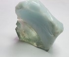 Lot of 2 Art Glass Cullet Slag Glass Blue and Milk Glass Swirl Transparent Green — photo 5