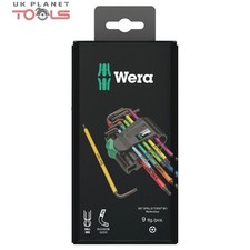 Wera 073599 9 Piece Multi Colour Ball End Security Tamper Torx Key Set T8-T40