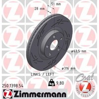 Zimmermann 250.1398.54 Bremsscheibe FüR Ford Galaxy CK