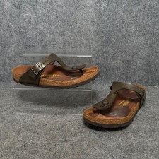 Birkenstock Sandels Womens Size UK 7 7.5 Brown Gizeh Toe Leather GER