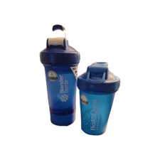Blender Bottles Set Of Two With Metal Mixer Balls