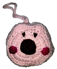 Adorable Rosy Cheek Bear Crochet Tote Bag Handmade Reusable Eco-Friendly Shopper