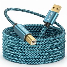 GGMTY 6ft USB Printer Cable, Nylon Braided USB 2.0 Type A to B Male Cord with