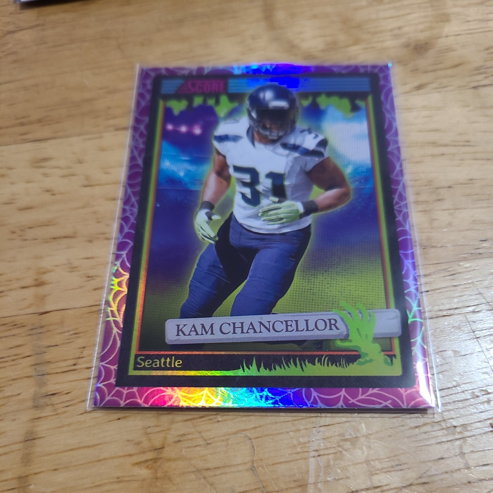 Kam Chancellor 2026 Panini Score-A-Treat Holo Webs Card #97 Seattle Seahawks