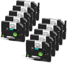 10PK Brother P-Touch Label Maker Tape TZ TZe TZe-231 12mm Label Tape For PT-H110