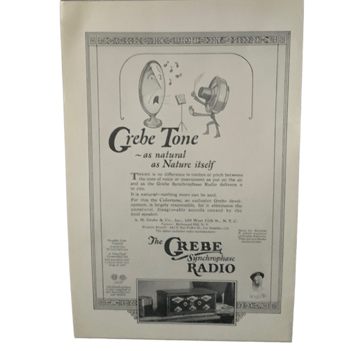 Vintage 1927 Crebe Synchrophase Radio As Advertisement - Picture 3 of 5