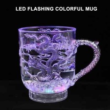 1 Pcs  Water Inductive Rainbow Color Cup LED Flashing Light Glass Mug Gift