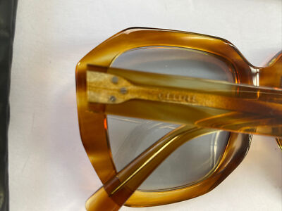 NWT $460 CELINE Square Photochromic Sunglasses in Honey Havana