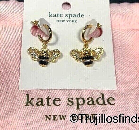 【特価セール】Kate Spade drop huggie hoop イヤリング kate spade new york Crystal Rhinestone Fleurette Huggie Hoop