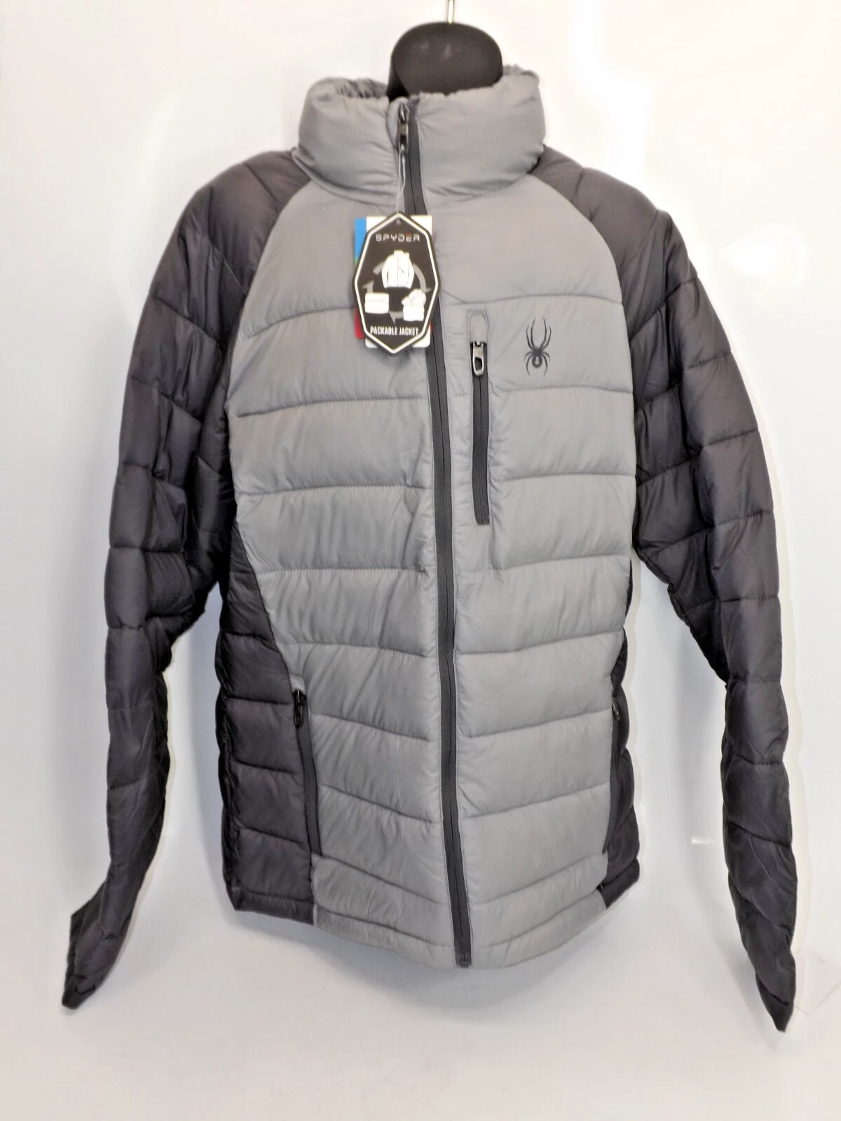 Spyder Puffer insulated Packable Jacket - self storing - Men size Small