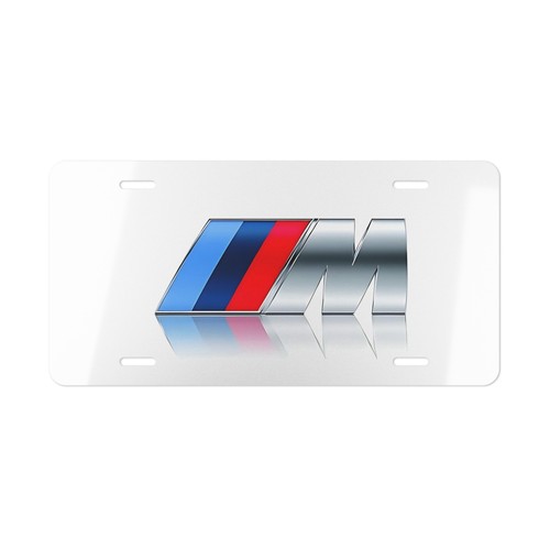 Weißes M Serie Nummernschild vorne, BMW Serie M (Eitelkeit) - Bild 3 von 5