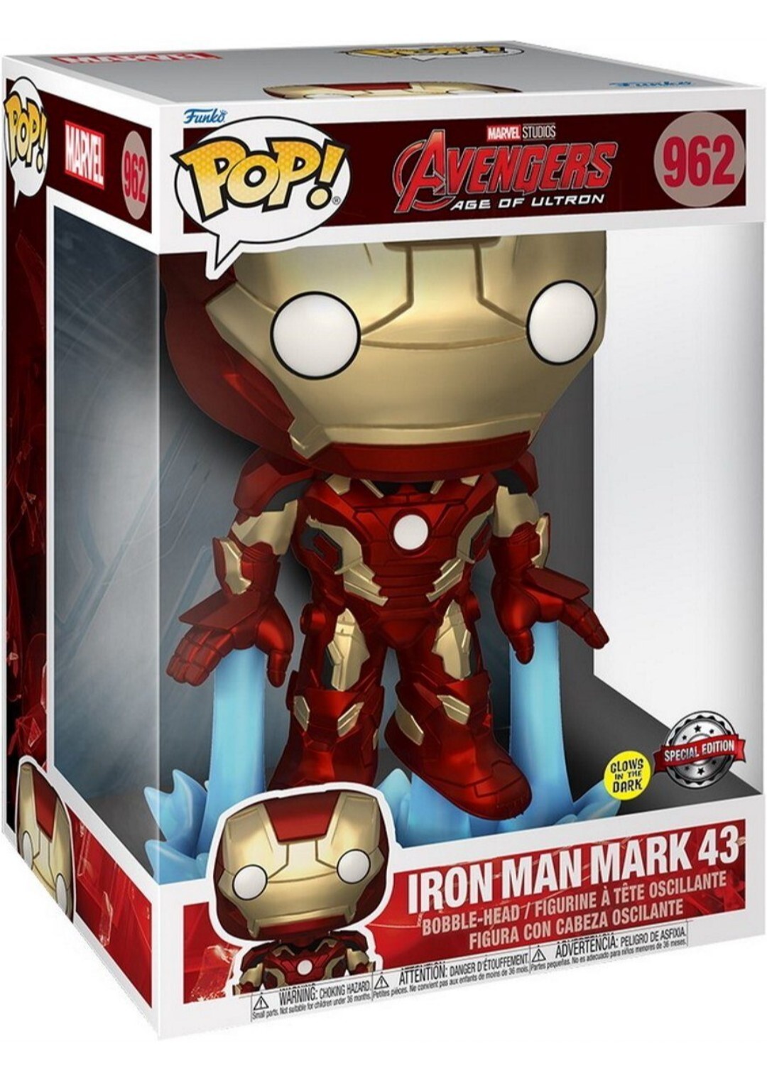 En Oferta Marvel Studios Avengers - Iron Man Mark 43 962 Edición Especial Brilla - Funko Pop