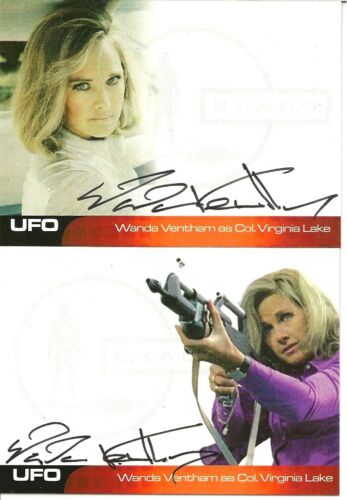 GERRY ANDERSON'S UFO AUTOGRAPH CARDS WANDA VENTHAM WV1  WV2 UNSTOPPABLE TV21 ITC - Foto 1 di 5