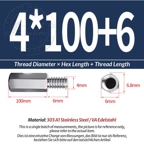 M4 M5 Male-Female Stainless Steel Hex Standoff Screw Spacer Pillar Hex Support - Picture 37 of 56