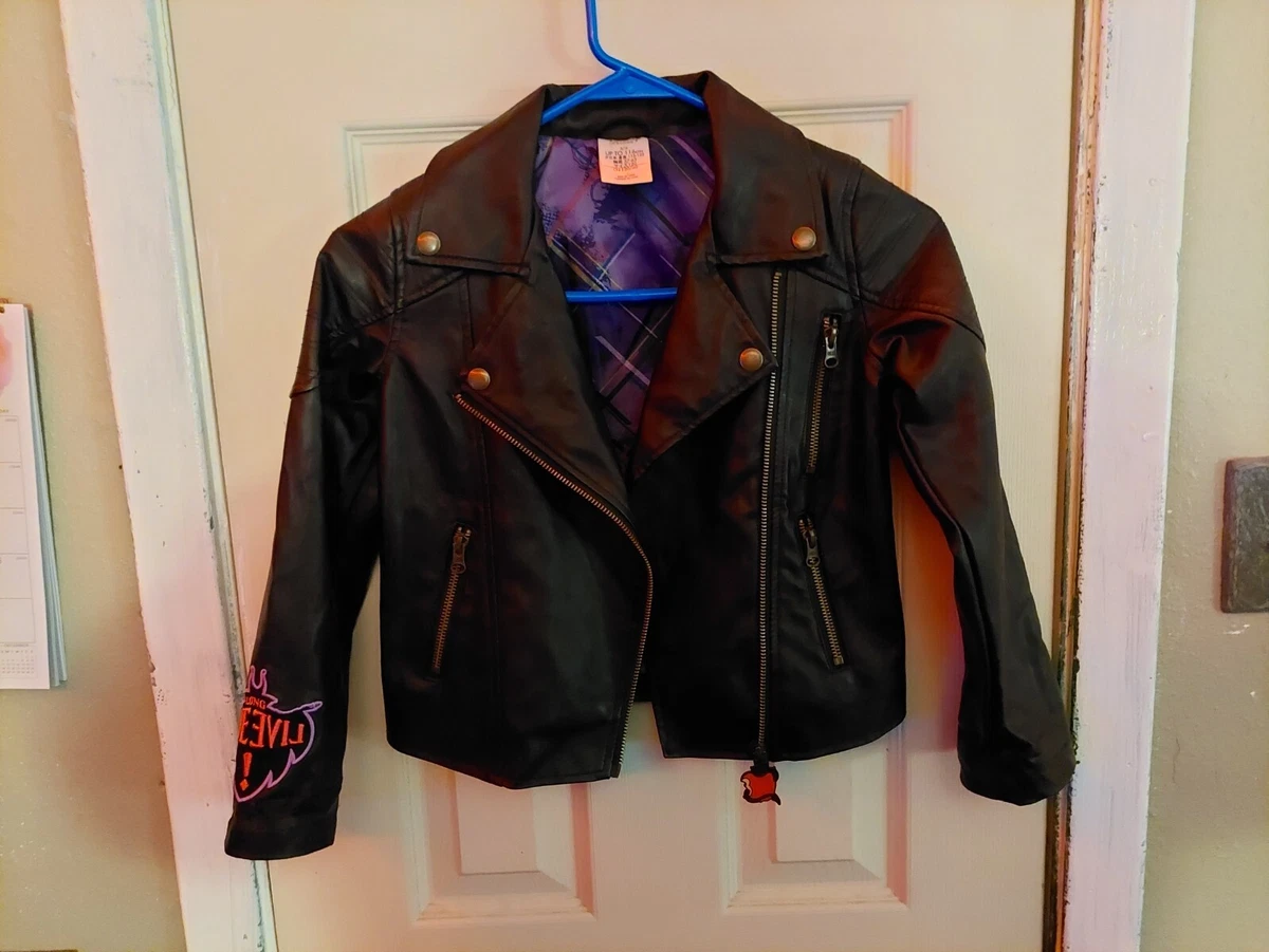 DISNEY STORE DESCENDANTS MALEFICENT FAUX LEATHER JACKET CHILD SIZE