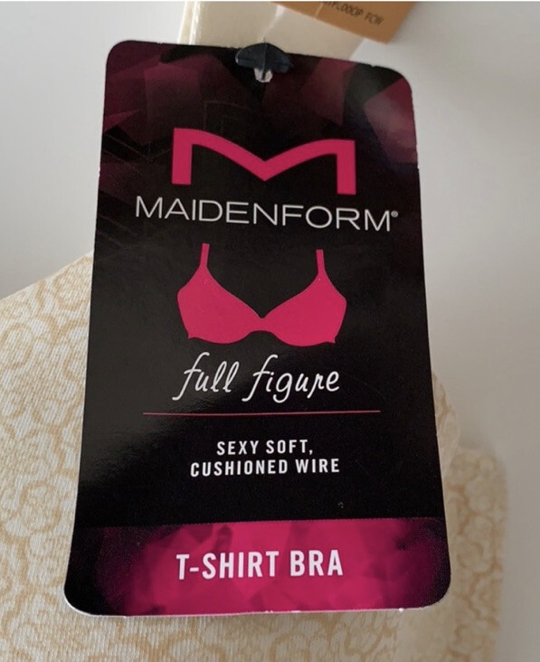 Maidenform Full Figure T Shirt Bra 38DD  New NWT Off White RARE HTF GORGEOUS image 2